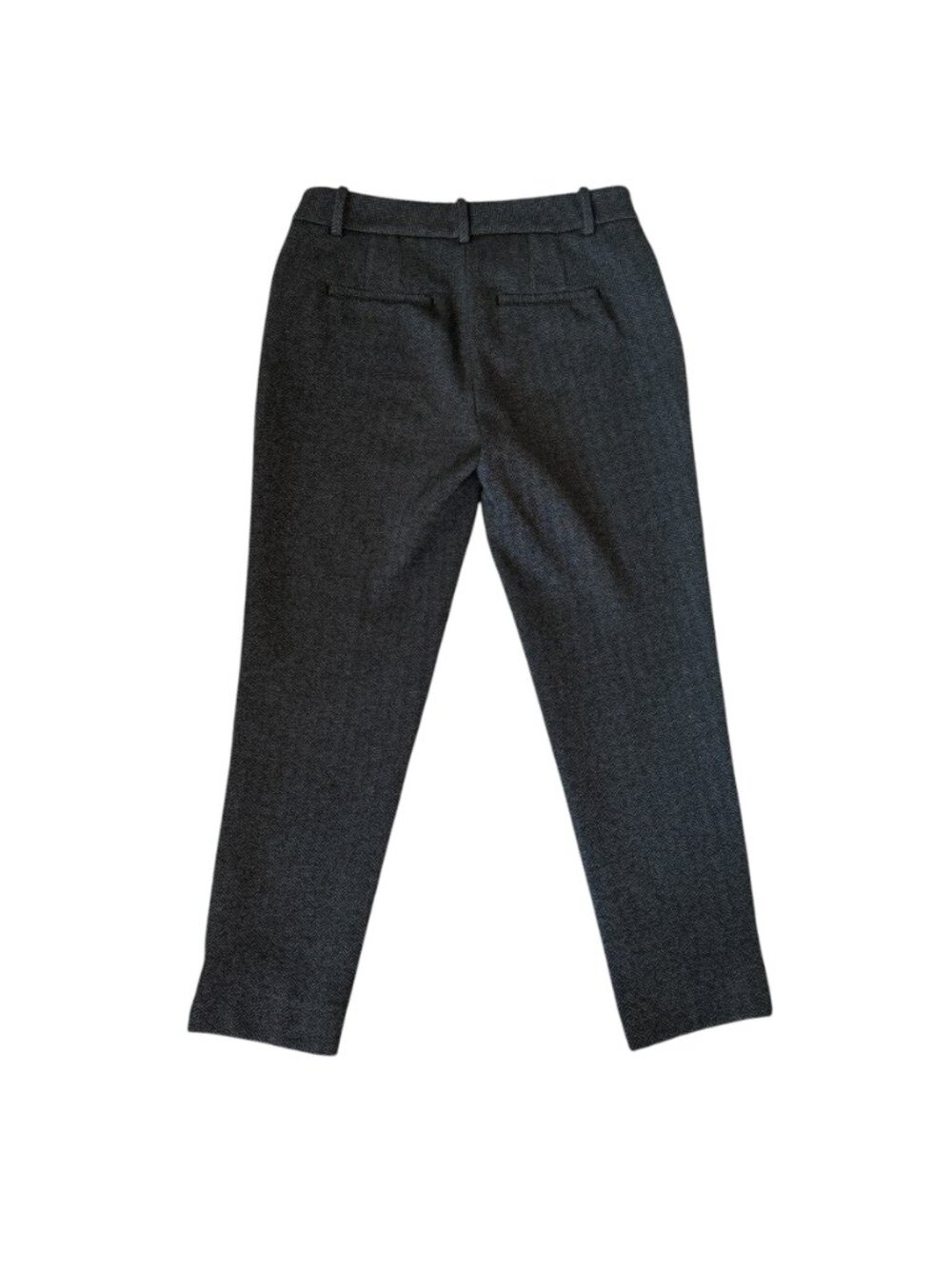 WHBM tweed slim ankle black herringbone pants with pockets women's size 4 - Picture 2 of 12